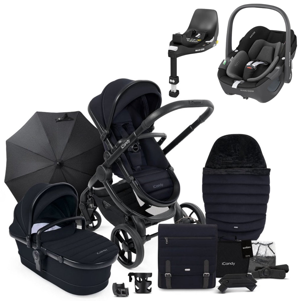 iCandy Peach 7 Travel System Bundle with Maxi-Cosi Pebble 360 iSize Car Seat & Base 2