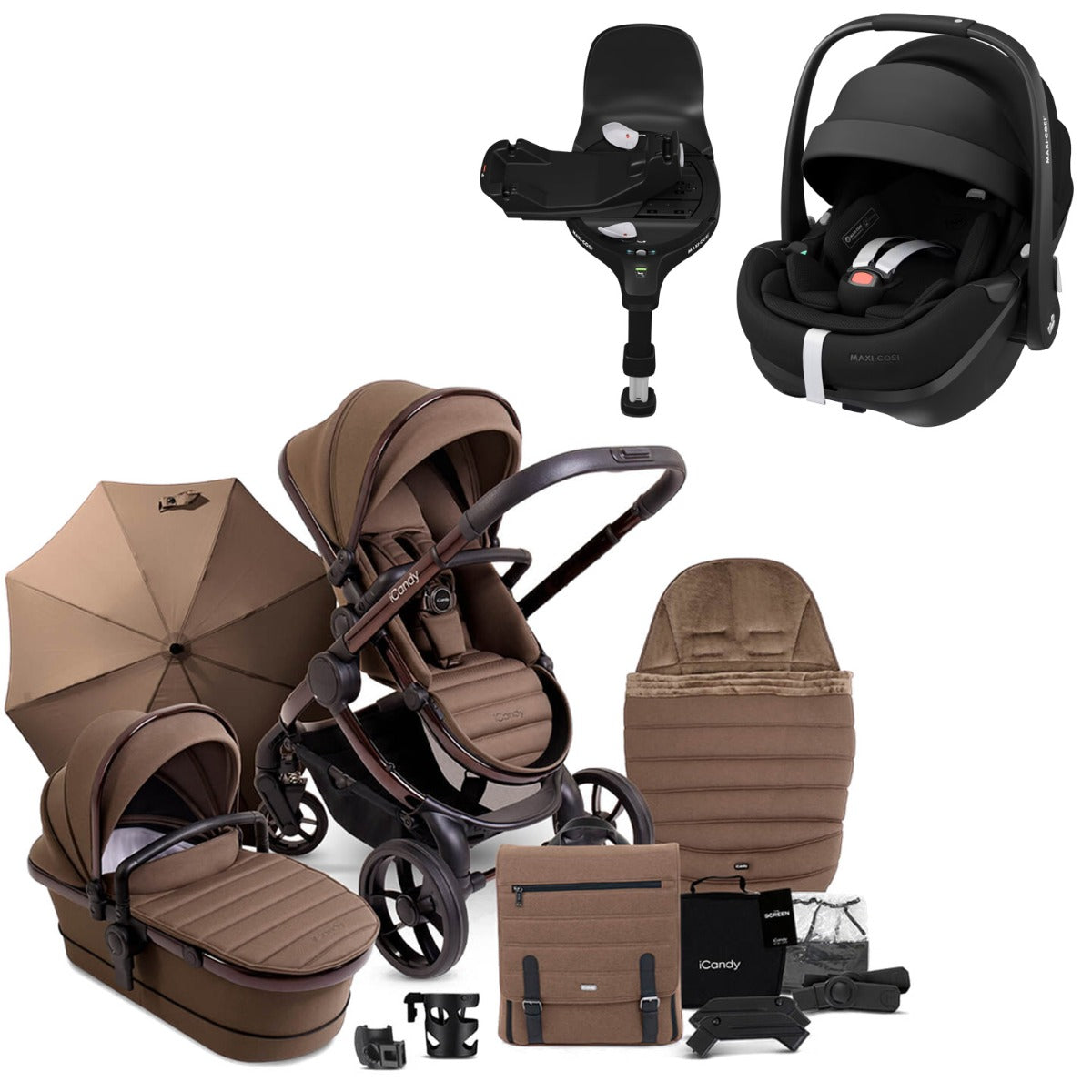 iCandy Peach 7 Travel System Bundle with Maxi-Cosi Pebble 360 Pro2 Car Seat & Base - Coco 1