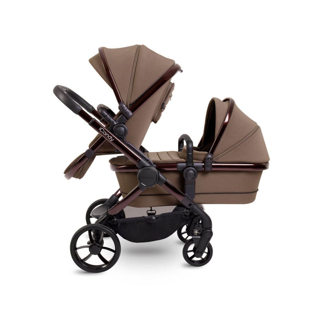 iCandy Peach 7 Double Travel System Bundle with Cybex Cloud T iSize Car Seat & Base - Coco 7