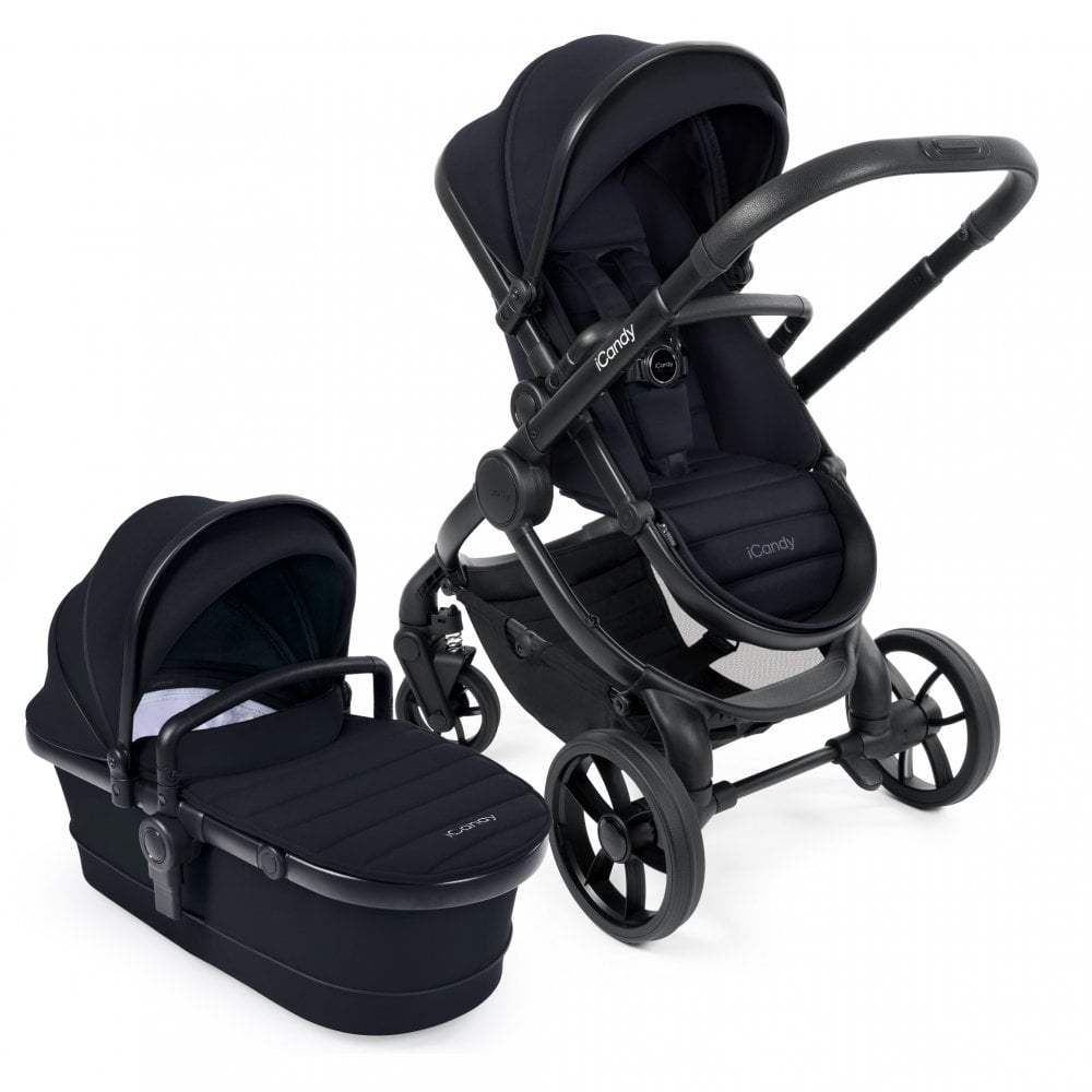 iCandy Peach 7 Travel System Bundle with Cybex Cloud T iSize Car Seat & Base - Black Edition 2