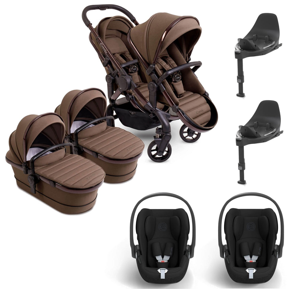 iCandy Peach 7 Twin Cybex Cloud T Travel System Bundle - Coco 1