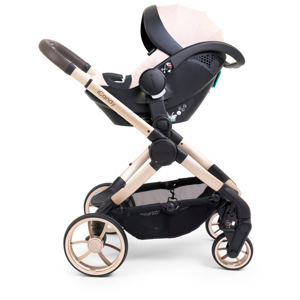 iCandy Peach 7 Travel System Bundle with Cocoon i-Size Car Seat & Base - Biscotti 12
