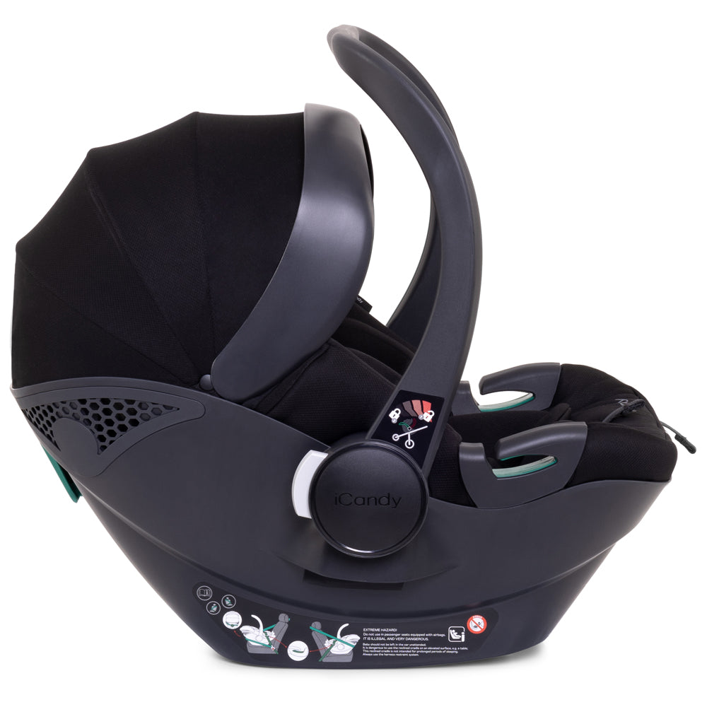 iCandy Orange 4 Travel System Bundle with Cocoon & Base - Black Edition 9