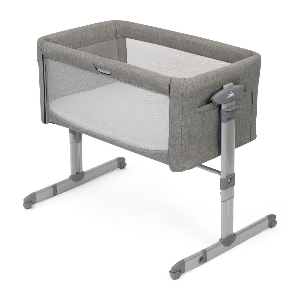 Joie Roomie Glide Bedside Crib - Foggy Grey 1