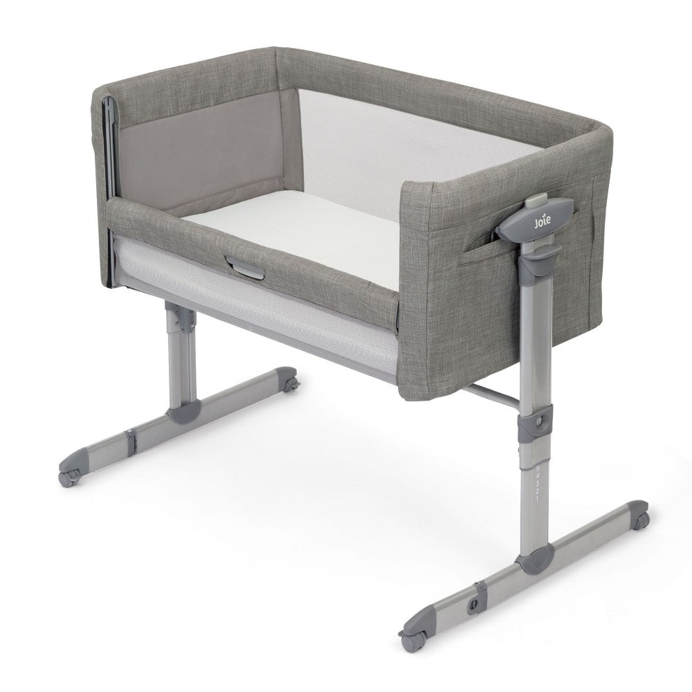 Joie Roomie Glide Bedside Crib - Foggy Grey 3