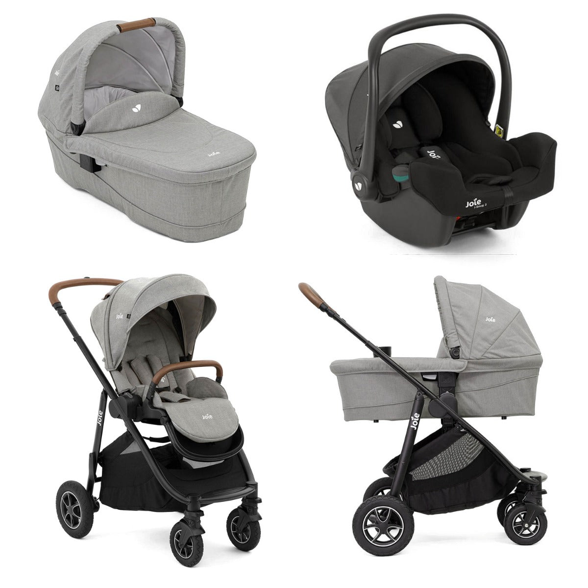 Joie Versatrax + i-Snug 2 Travel System Bundle - Pebble 1