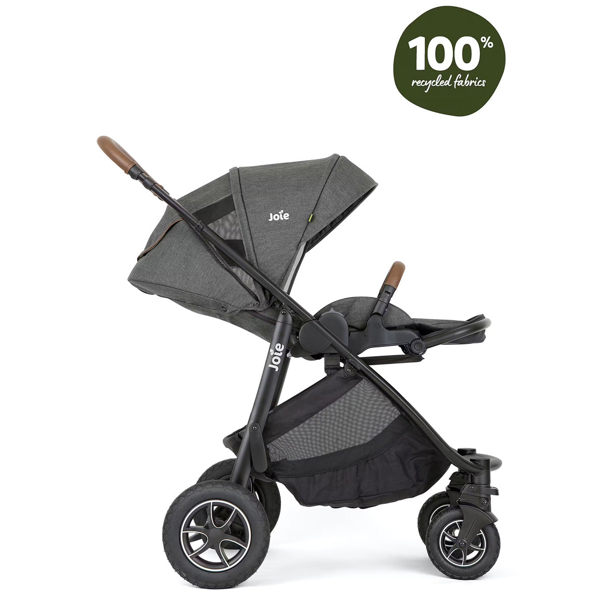 Joie Versatrax Trio On The Go Encore Travel System Bundle - Shell Grey 18