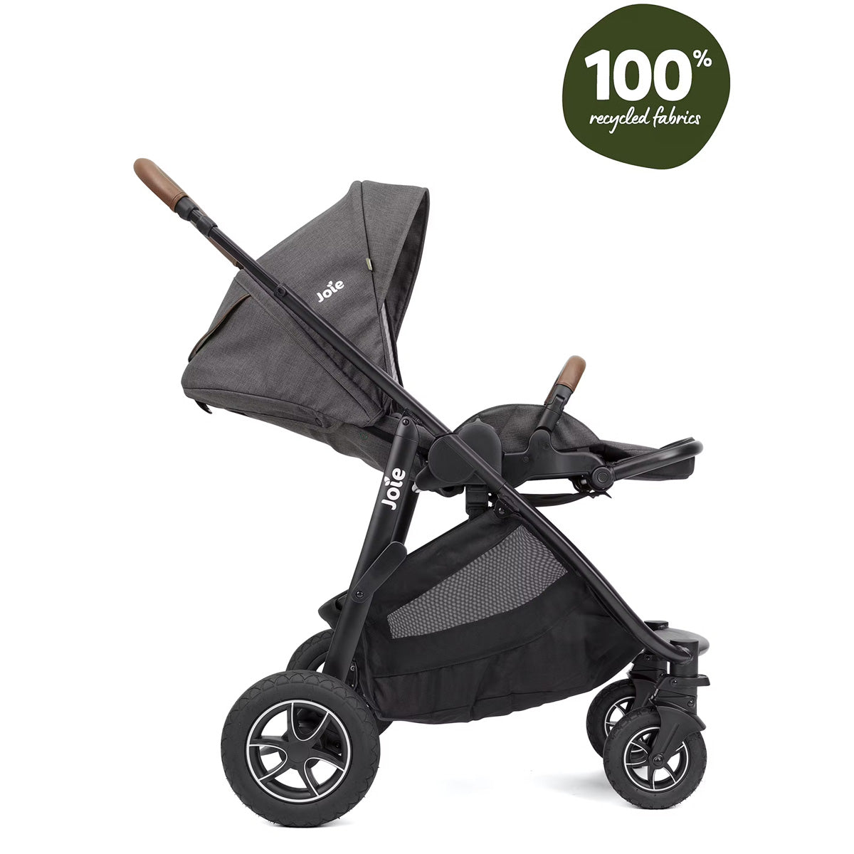 Joie Versatrax Trio On The Go Encore Travel System Bundle - Shell Grey 2