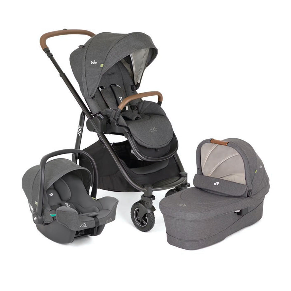 Joie Versatrax Trio On The Go Encore Travel System Bundle - Shell Grey 13