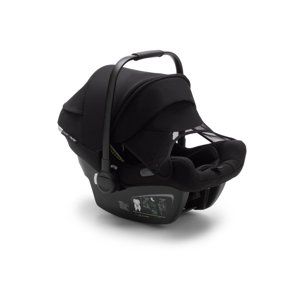Bugaboo Owl by Nuna + Turtle Air + 360 Rotating Base - Mineral Washed Black 7