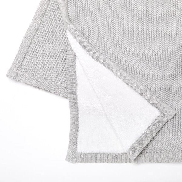 Little Green Sheep Organic Knitted Fleece Baby Blanket Dove Grey