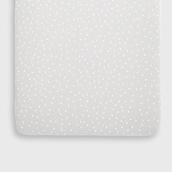 Little Green Sheep Organic Crib Fitted Sheet - Dove Rice