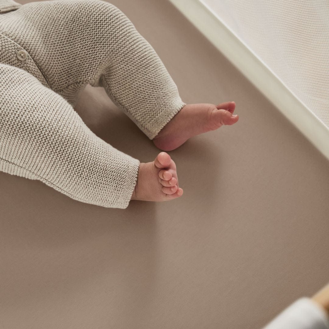 Little Green Sheep Organic Crib Fitted Sheets in Truffle