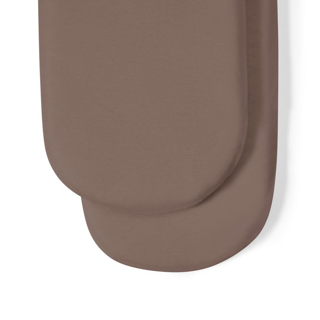 Little Green Sheep Organic Moses Basket Fitted Sheets in Cocoa