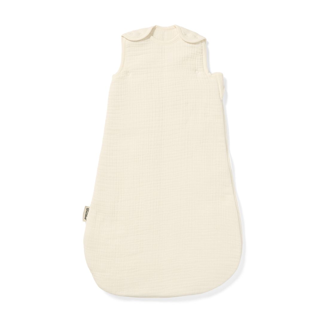 Little Green Sheep Organic Muslin Baby Sleeping Bag in Ecru - 2.5 Tog