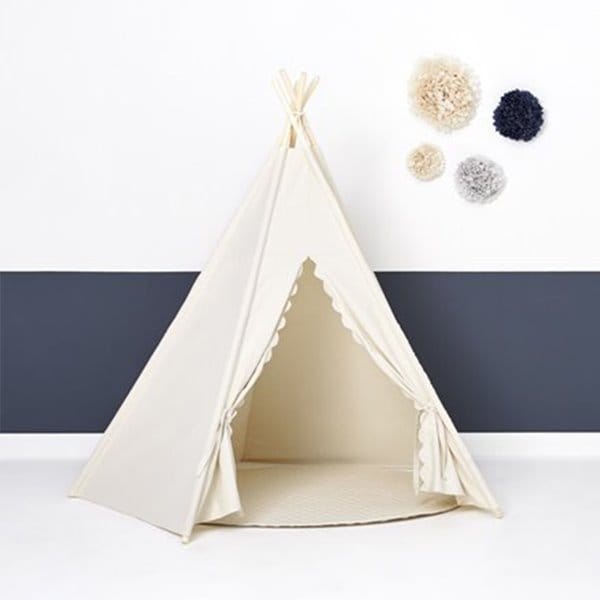 Little Green Sheep Linen Teepee & Playmat Bundle
