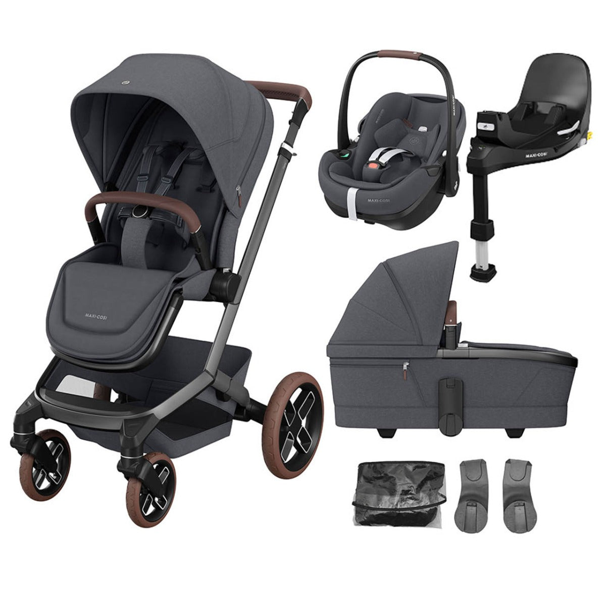 Maxi-Cosi Fame Pebble 360 Pro 2 Travel System Bundle - Twillic Graphite 1