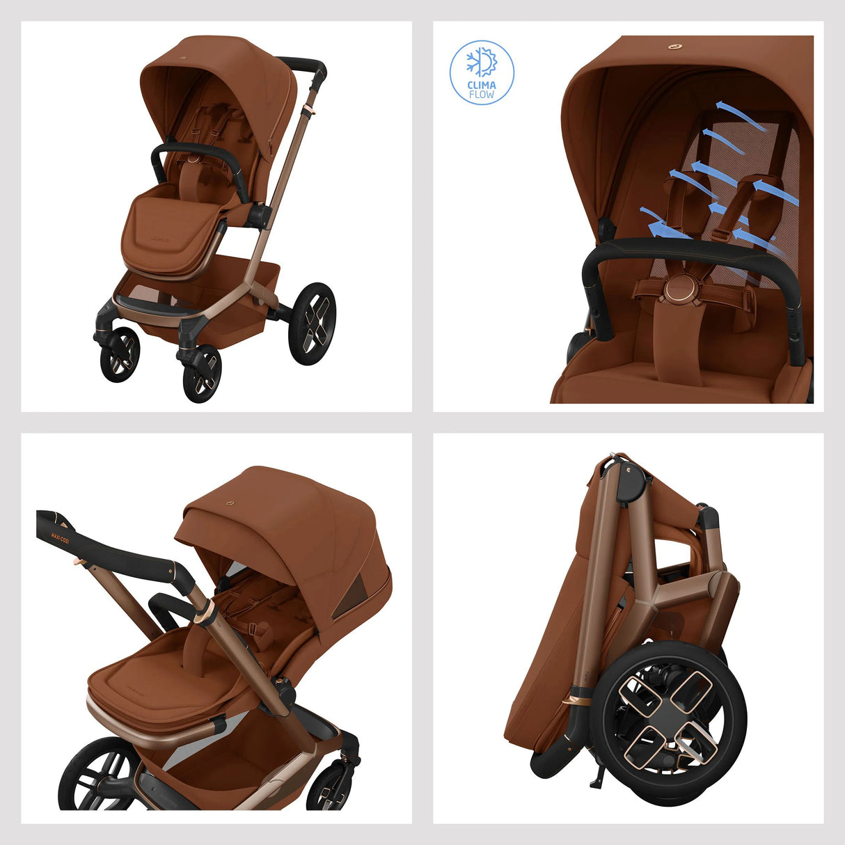 Maxi-Cosi FAME 10 Piece Premium Travel System - Copper Terra