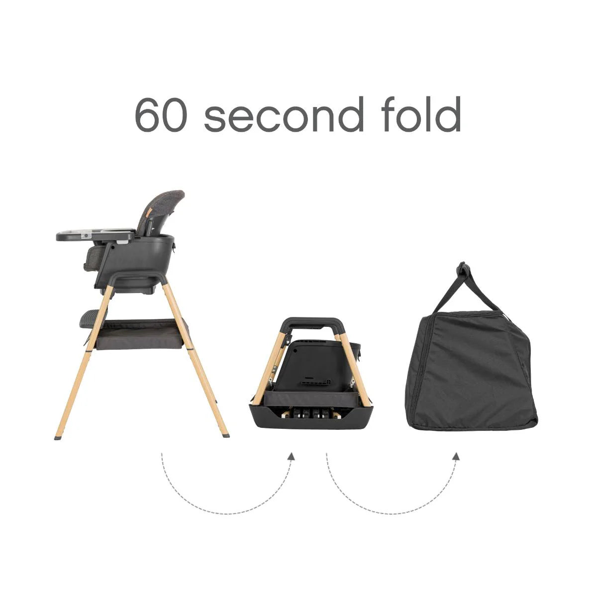 Tutti Bambini Nova Birth to 12 Years Complete Highchair Package - Grey/Oak