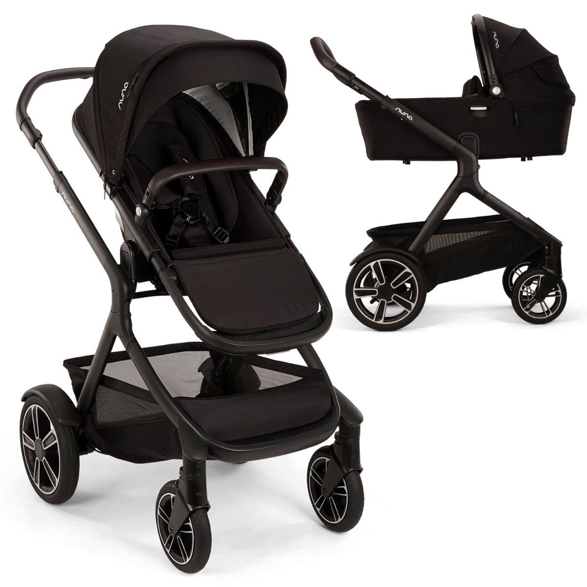 Nuna DEMI NEXT Pushchair and Carrycot - Caviar 1