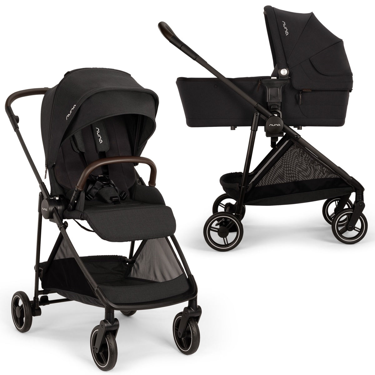 Nuna IXXA Next Compact Stroller + LYTL Carrycot - Caviar 1