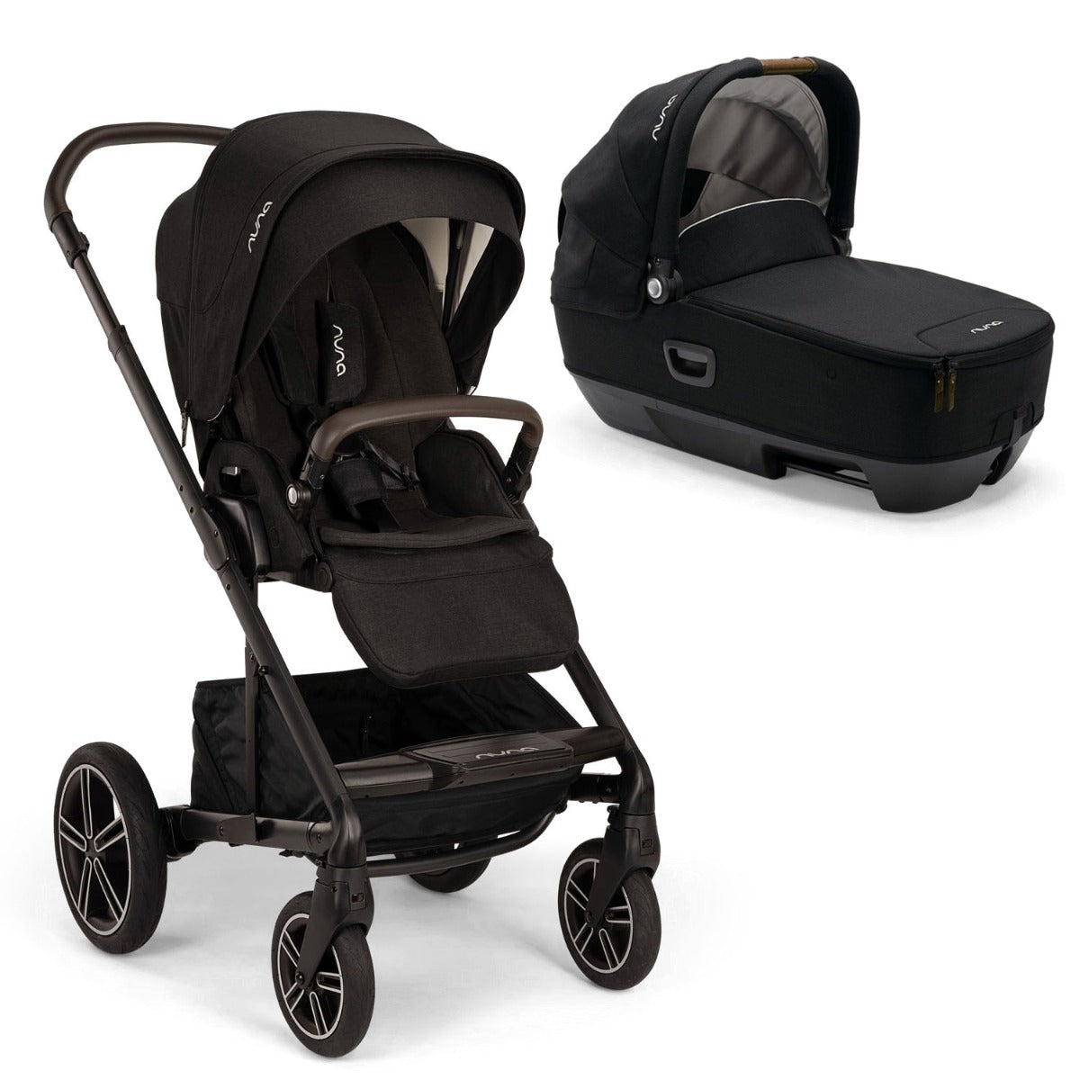 Nuna MIXX Next Pushchair + CARI Carrycot - Caviar 1