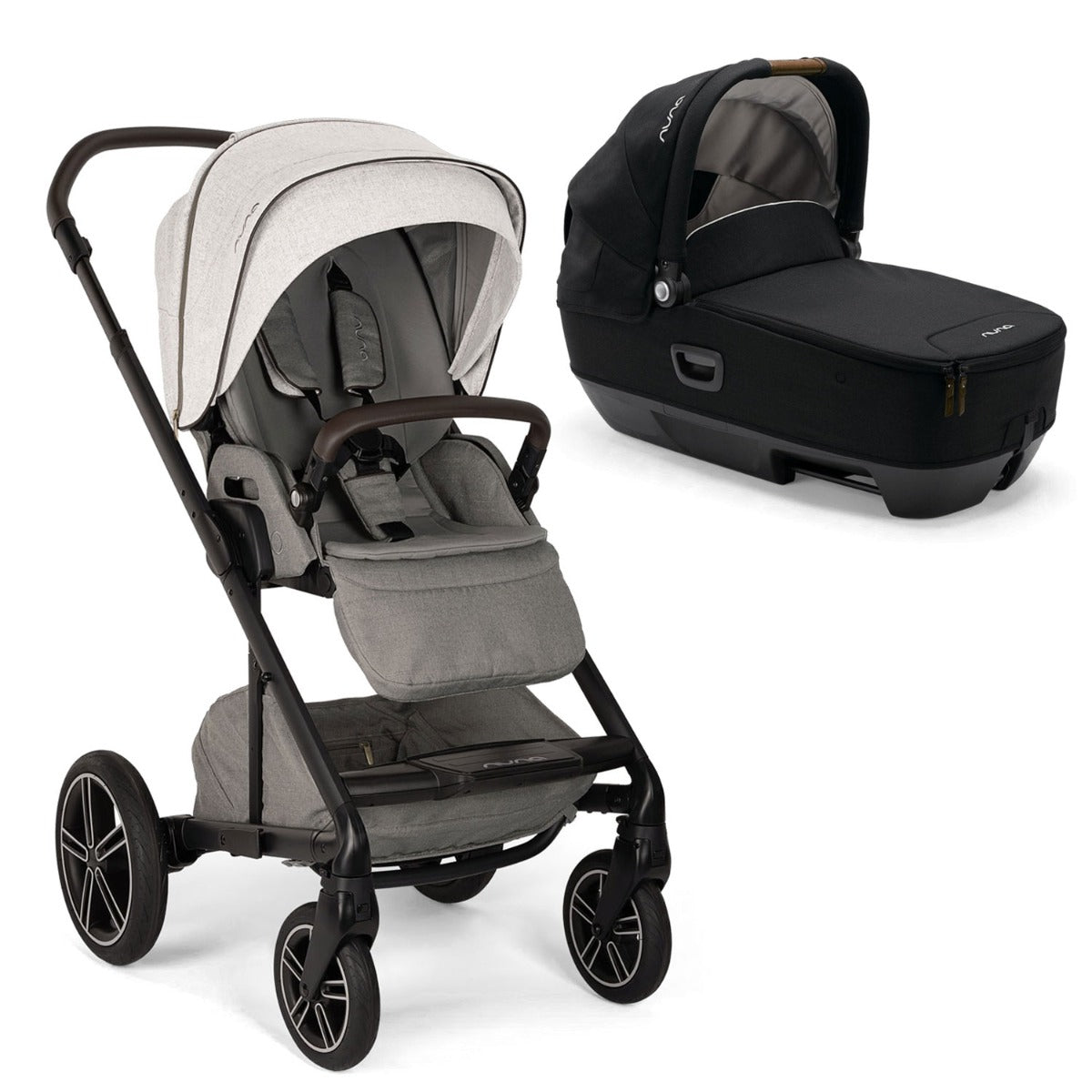 Nuna MIXX Next Pushchair + CARI Carrycot - Mineral 1