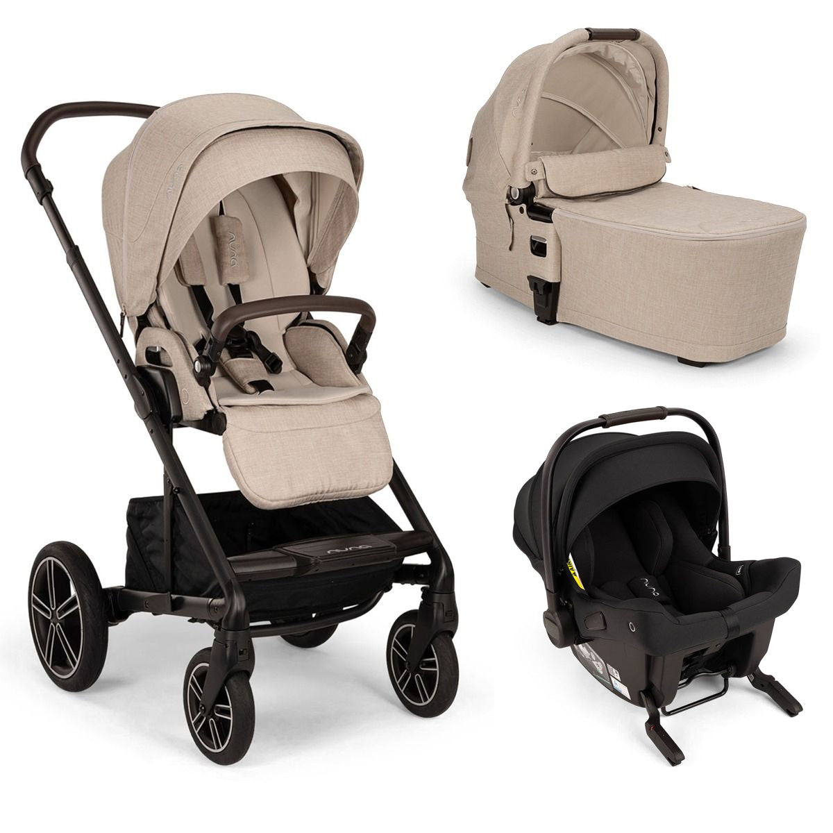 Nuna MIXX Next + PIPA Urbn Travel System Bundle - Biscotti 1