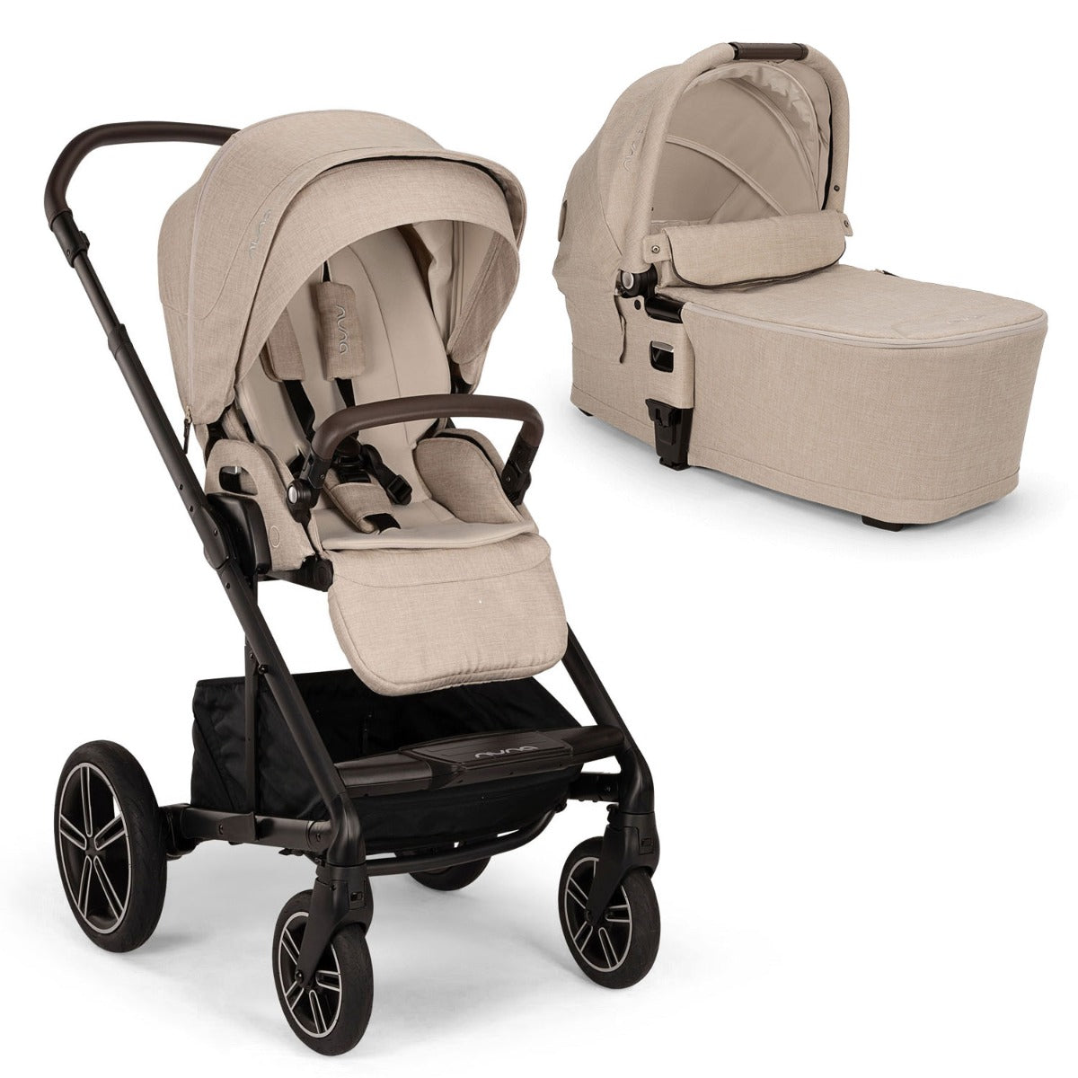 Nuna MIXX Next Pushchair and Carrycot - Biscotti 1