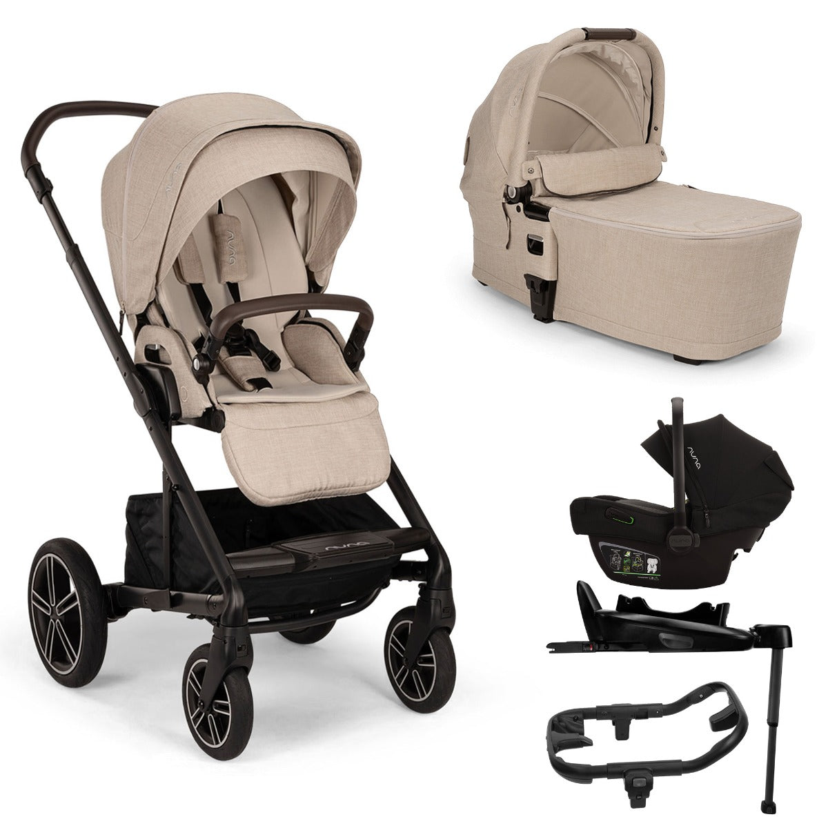 Nuna MIXX Next + PIPA Next Generation Travel System Bundle - Biscotti 1