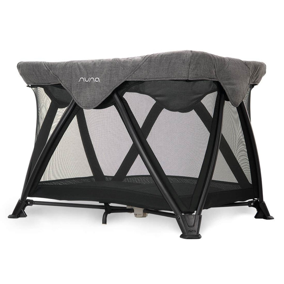 Nuna SENA Aire Travel Cot with Zip On Bassinet - Charcoal 4