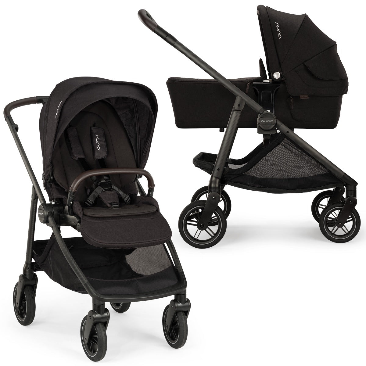 Nuna SWIV Next Stroller + LYTL Carrycot - Caviar 1