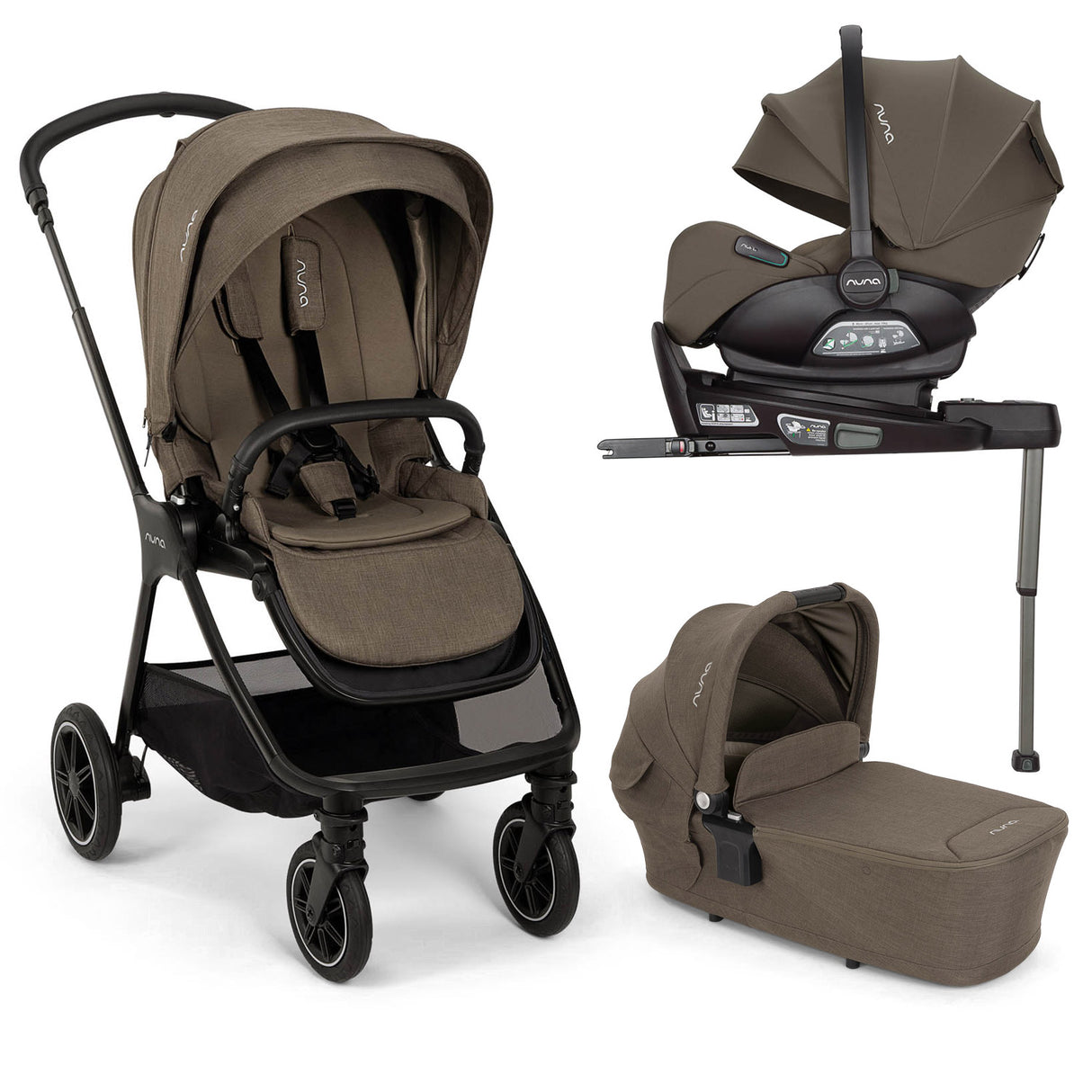 Nuna TRIV Next with ARRA Flex & Base Curv Travel System Bundle - Pistachio
