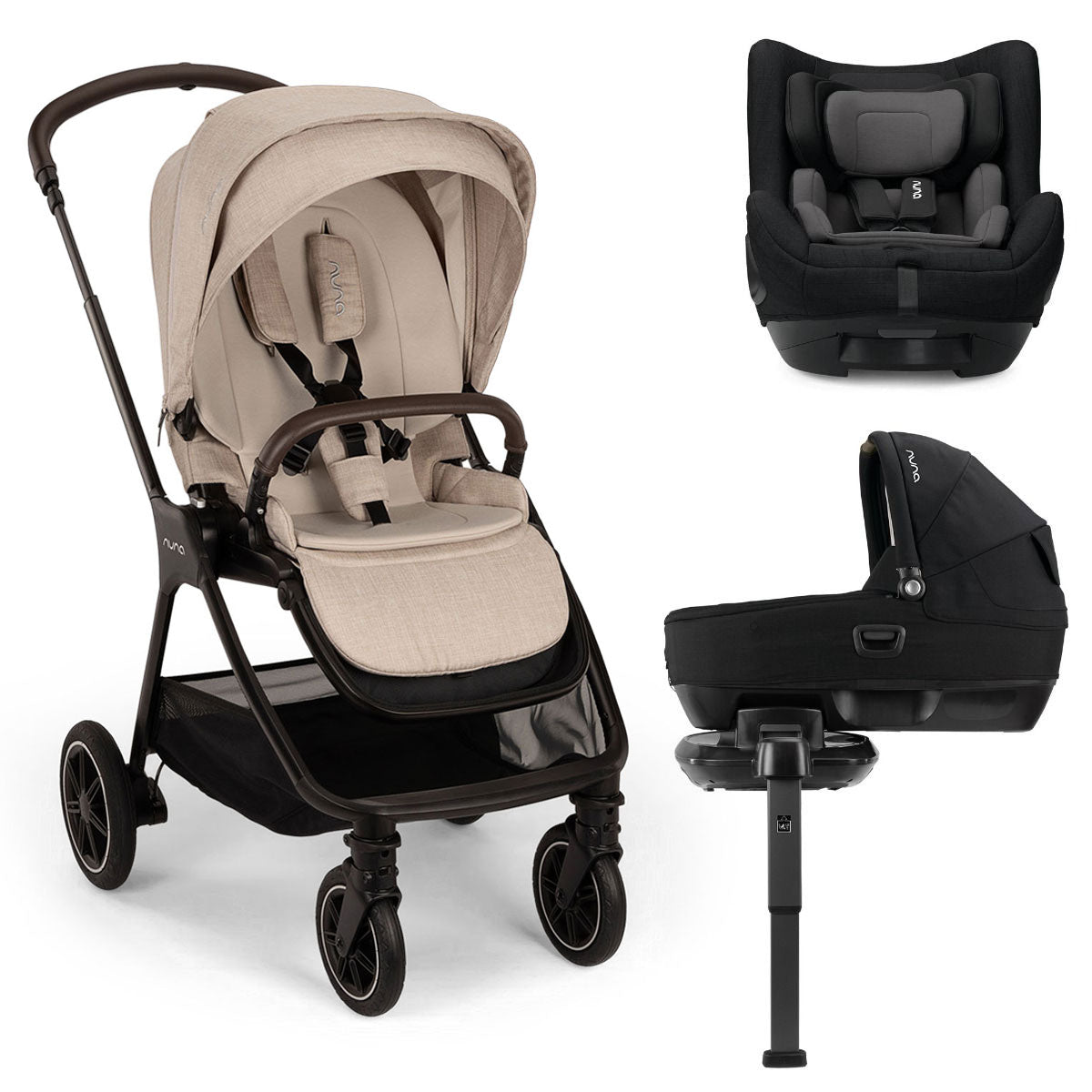Nuna TRIV Next + CARI + TODL Next Generation Travel System Bundle - Biscotti 1
