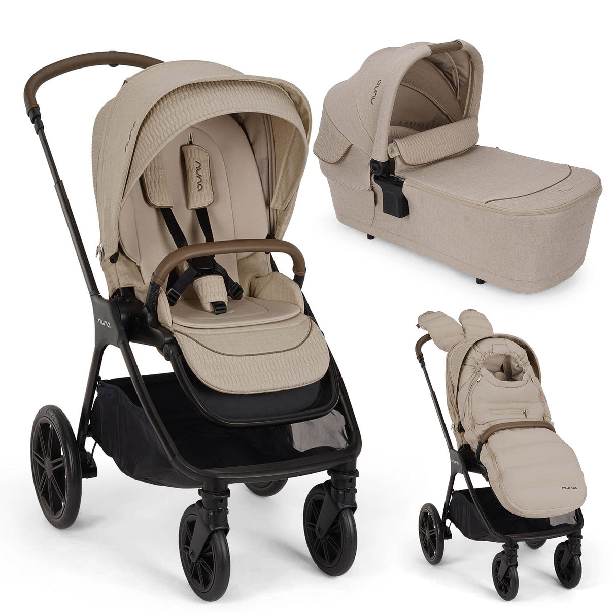 Nuna TRIV LX All Season with ARRA Flex & Base Curv Travel System Bundle - Cosmopolitan