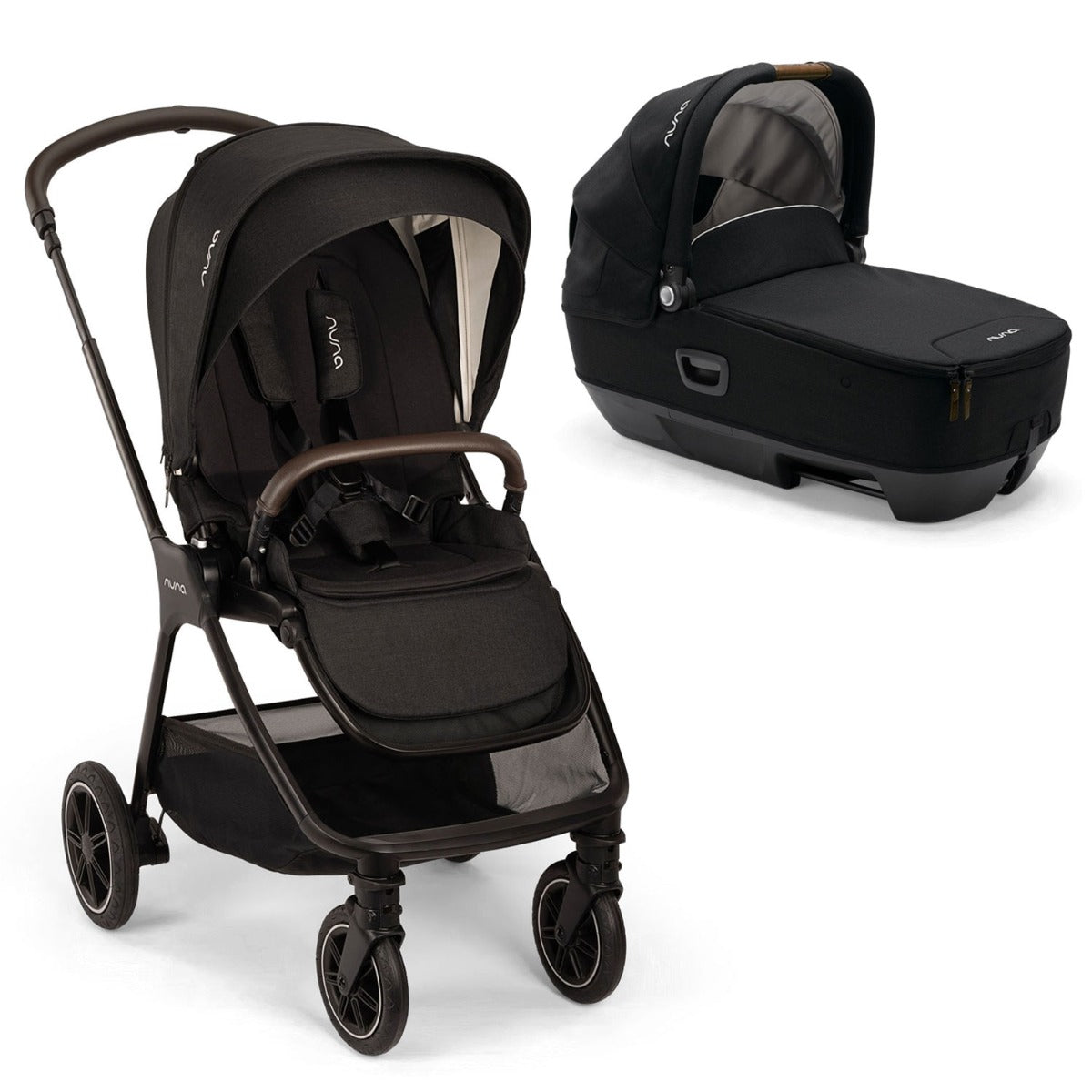 Nuna TRIV Next Stroller + CARI Carrycot - Caviar 1