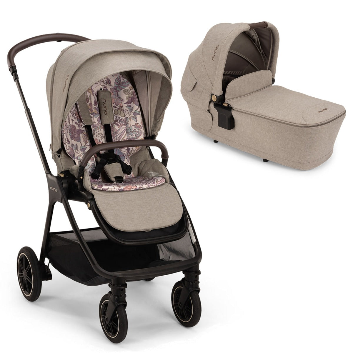 Nuna x Liberty TRIV Next Stroller + LYTL Carrycot - Fantasy Land 1