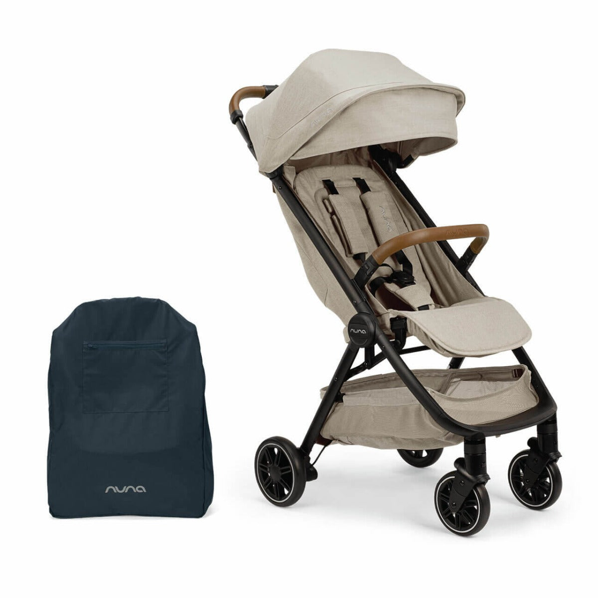 Nuna TRVL Compact Stroller with Raincover & Travel Bag - Hazelwood 3