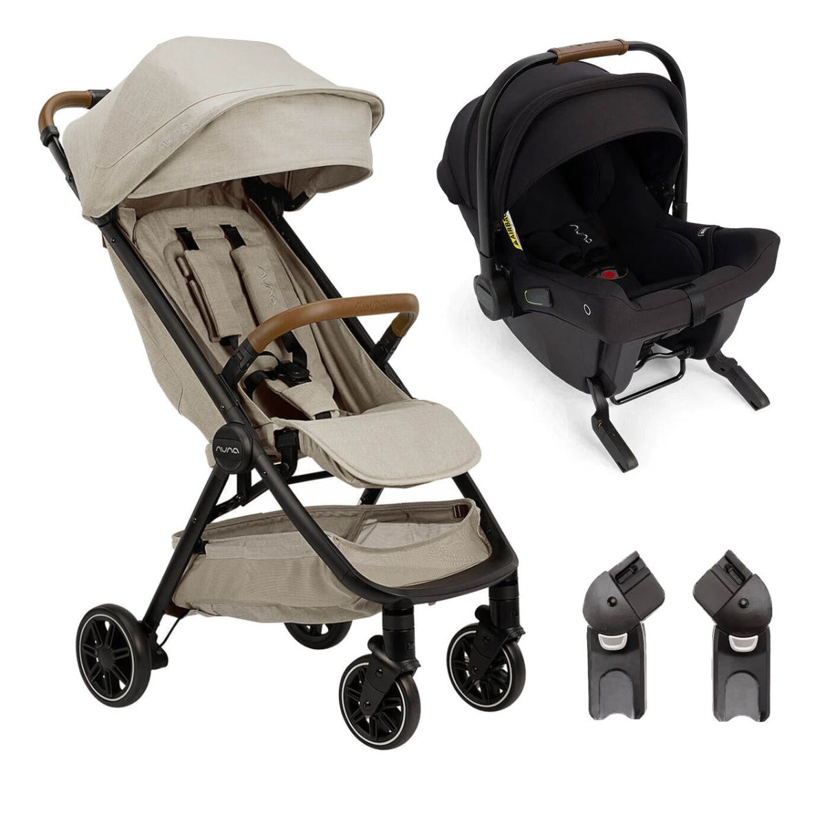 Nuna TRVL Compact Stroller with PIPA URBN Car Seat - Hazelwood 1