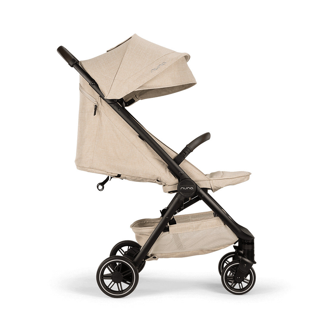 Nuna TRVL Compact Stroller with Raincover & Travel Bag - Biscotti 4