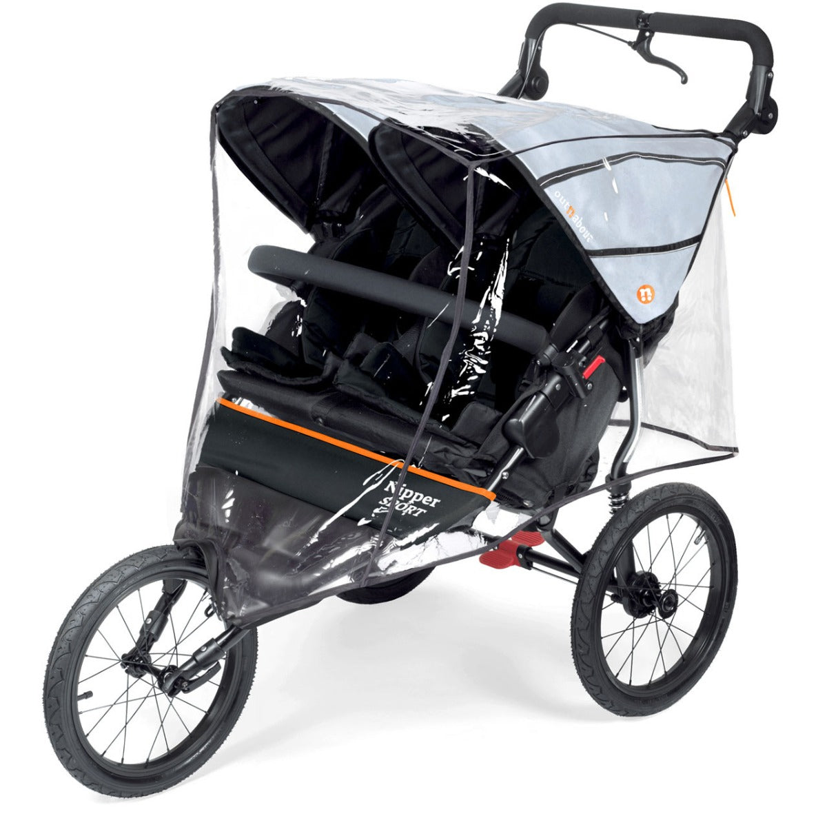 Out n About Nipper Sport V5 Double Pushchair - Rocksalt Grey 2