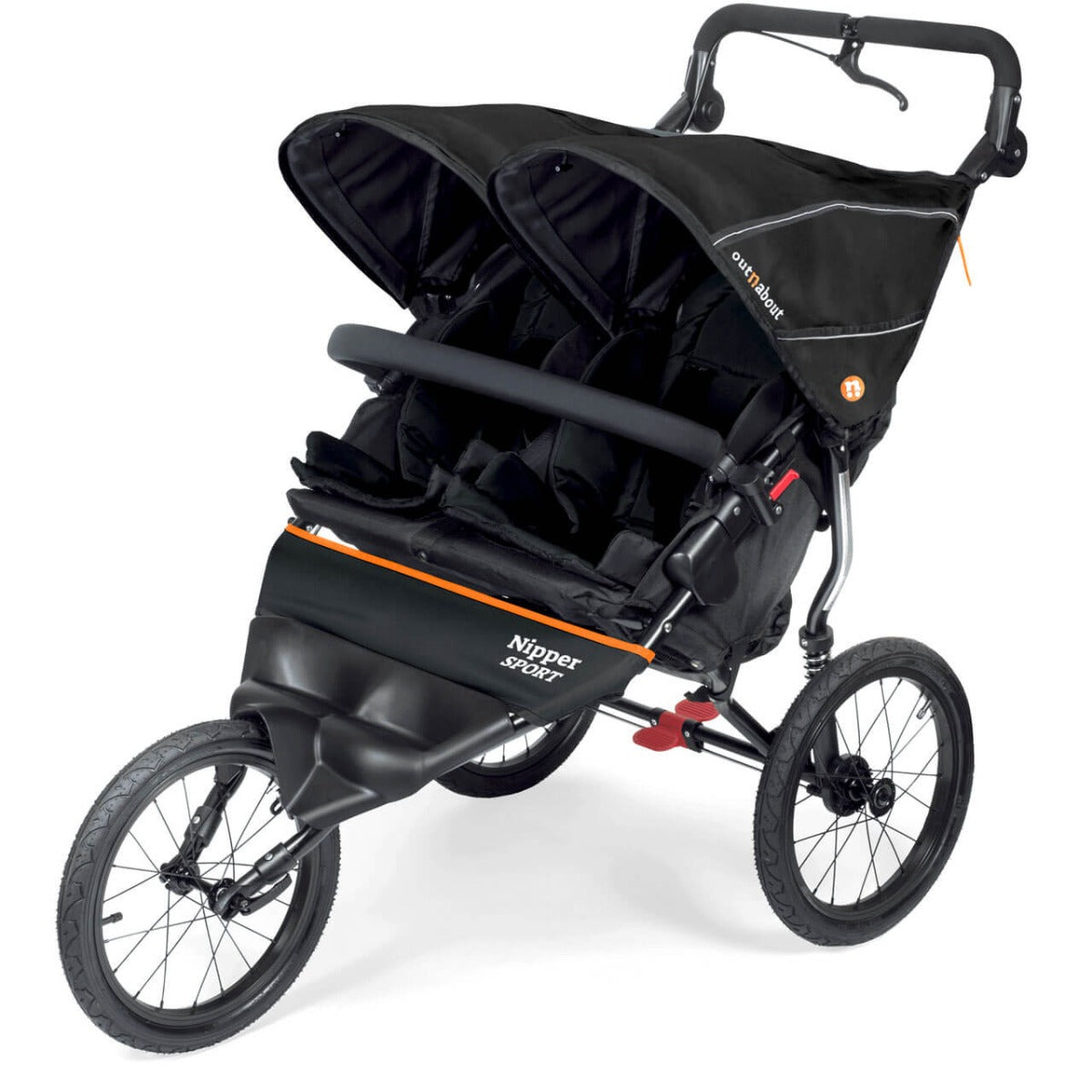Out n About Nipper Sport V5 Double Pushchair - Summit Black 1