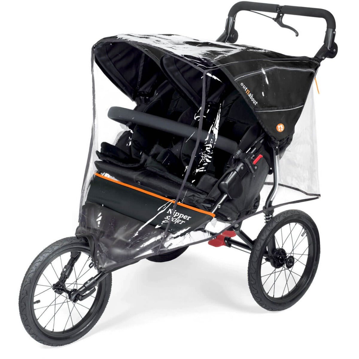 Out n About Nipper Sport V5 Double Pushchair - Summit Black 2