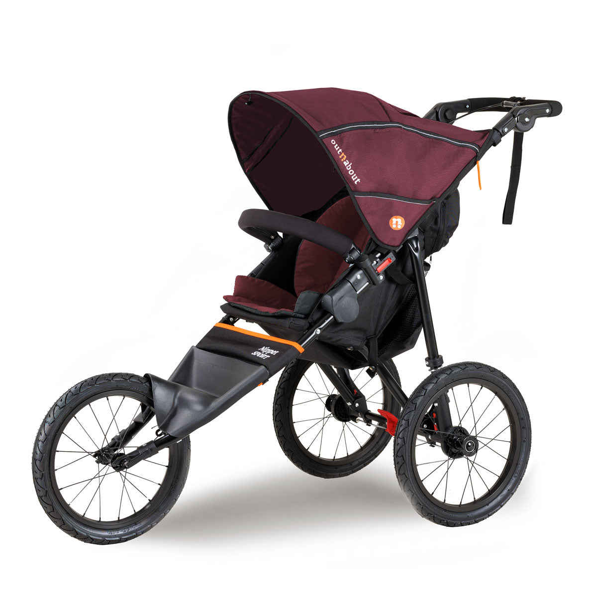 Out n About Nipper Sport V5 Single Pushchair - Brambleberry Red 1