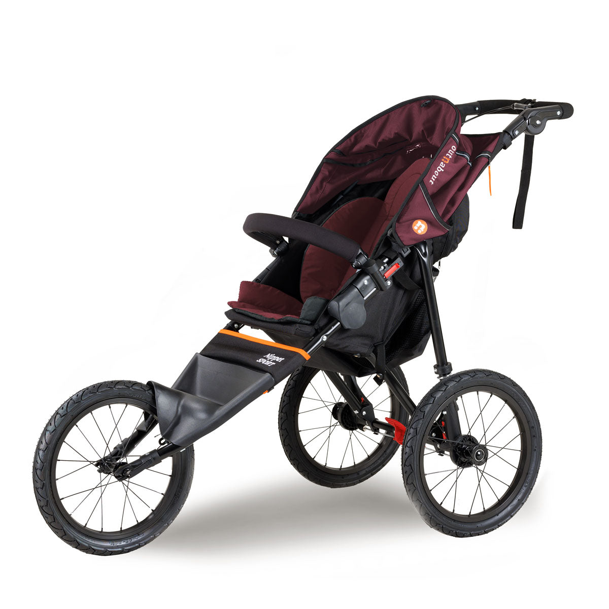 Out n About Nipper Sport V5 Single Pushchair - Brambleberry Red 6