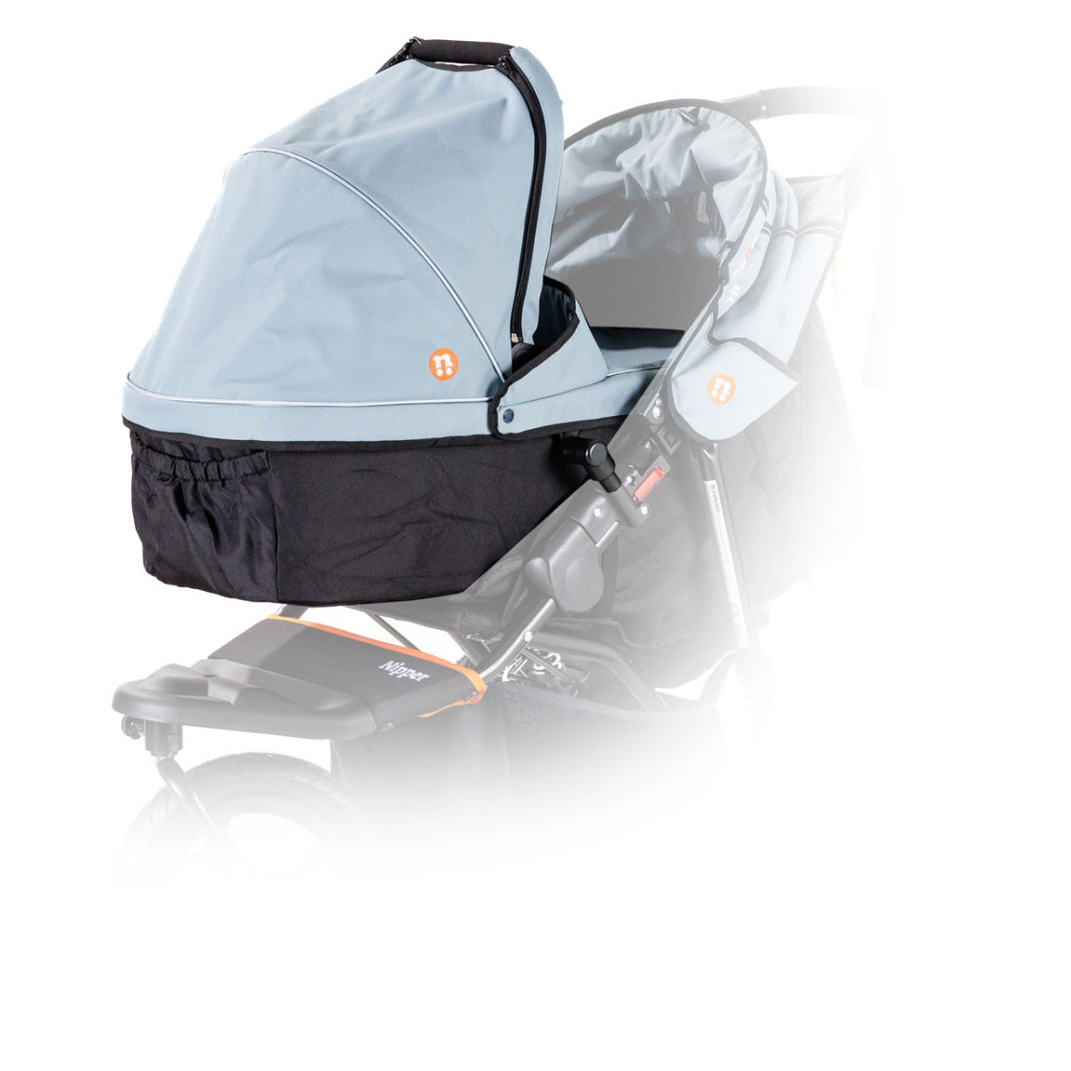 Out n About Nipper V5 Single Carrycot - Rocksalt Grey 2