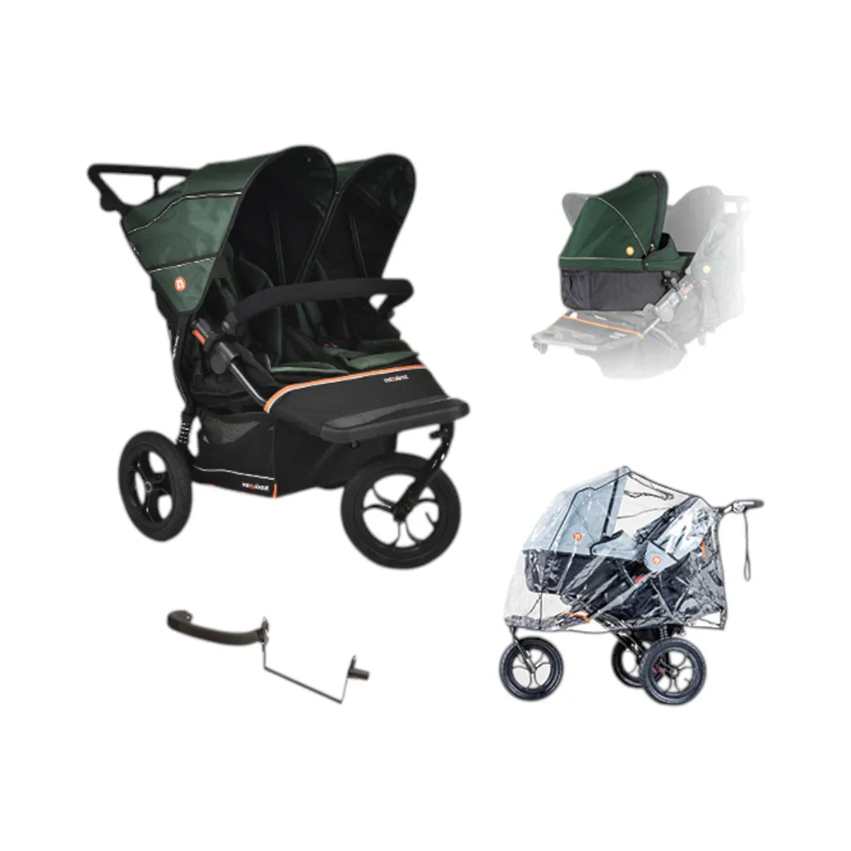 Out n About Nipper V6 Double Newborn & Toddler Bundle - Sycamore Green 1