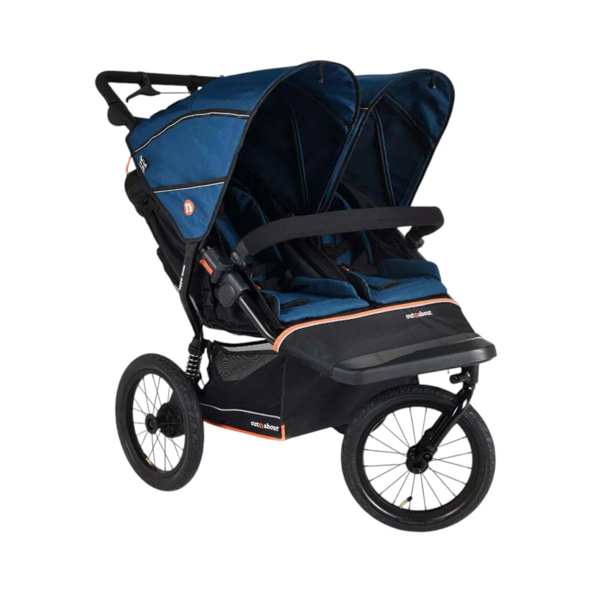 Out n About Nipper V6 Plus Double Newborn & Toddler Bundle - Highland Blue 6