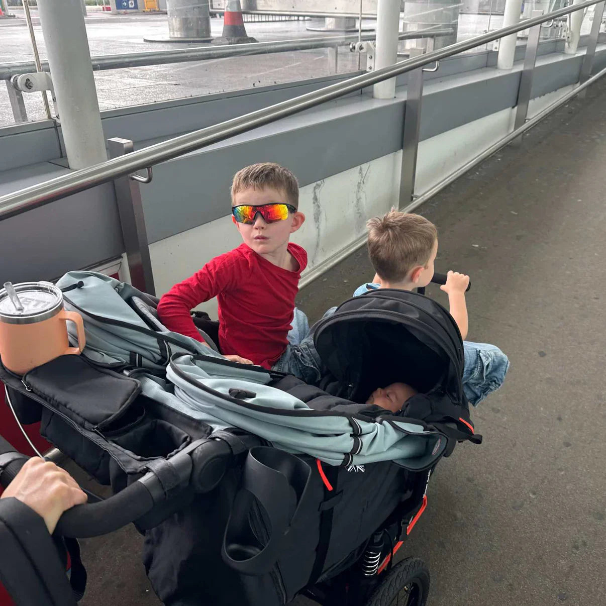 Out n About Nipper V6 Plus Double Pushchair - Rocksalt Grey 4