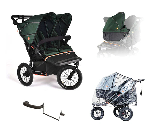 Out n About Nipper V6 Plus Double Newborn & Toddler Bundle - Sycamore Green 1
